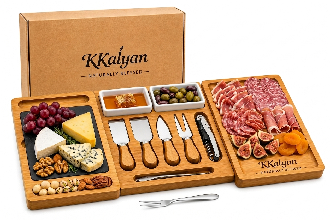 Table d'apéritif extensible en bambou | Kkalyan